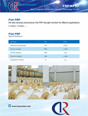 عضو مركزي مسطح FRP / عضو قوة بدون تكسير وكسر بور